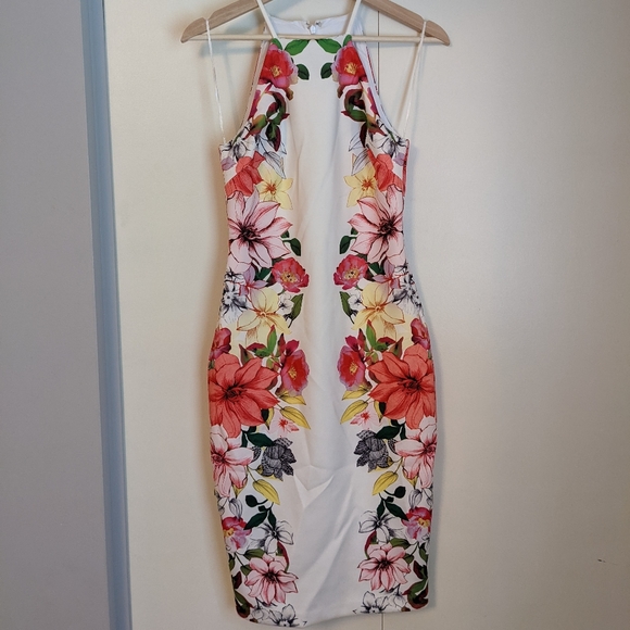 Guess Midi Floral Bodycon Sheath US Small - Picture 4 of 8